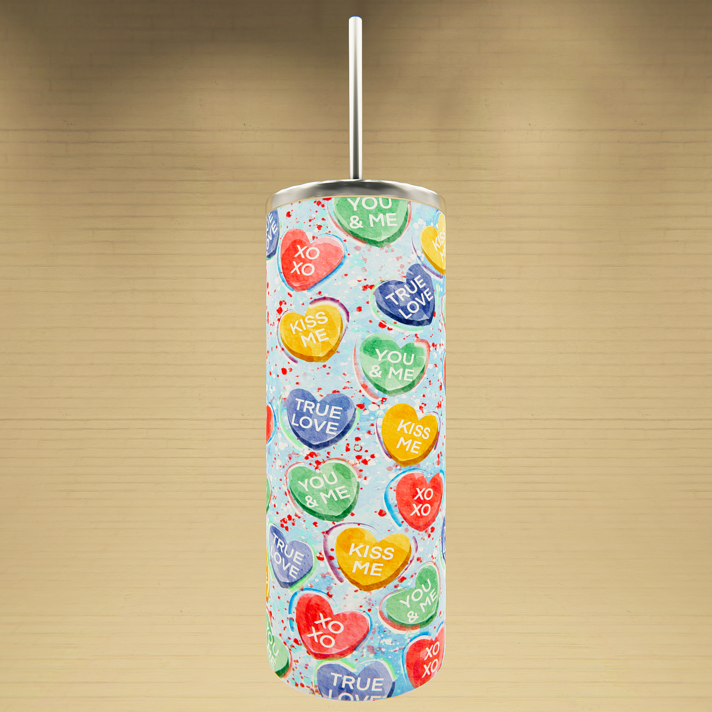 Candy Heart Tumbler - Personalization Available